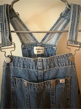 Sunday Best Blue Cargo Denim Overalls